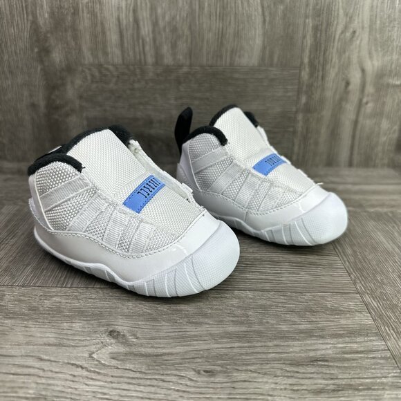 Jordan 11 Crib Bootie Infant size 4c White Legend Blue CI6165-104 - Picture 5 of 8